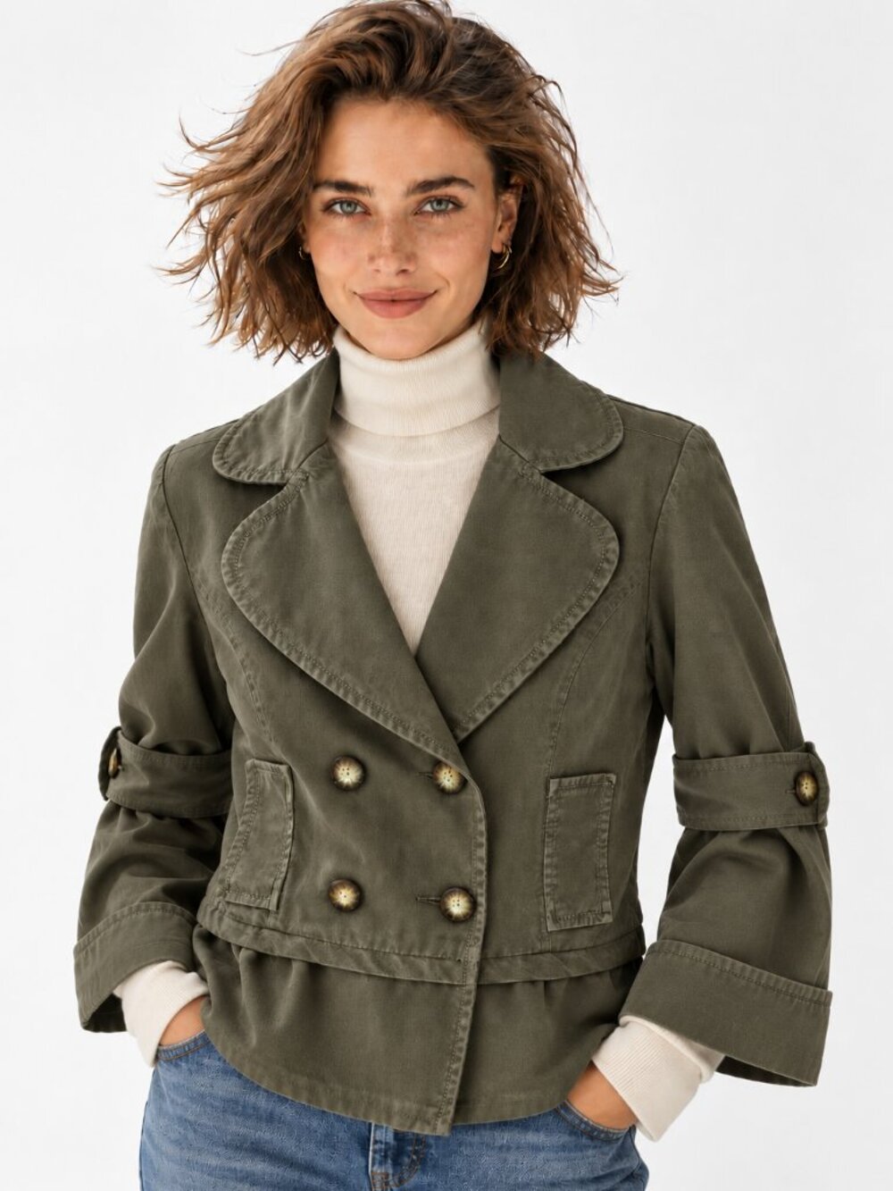Cooper by Trelise Cooper Pure cotton Double-Breasted Jacket